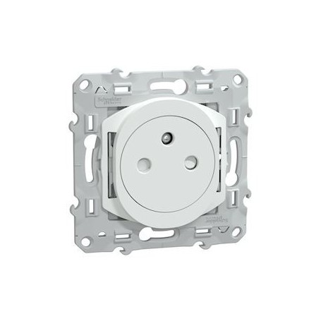 Ovalis - prise de courant 2P+T 16A affleurante - bornes automatiques - Blanc - S320052 - Schneider Electric | GENMA