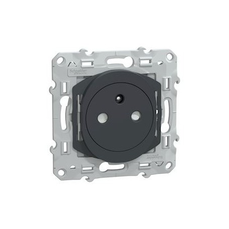 Ovalis - prise de courant 2P+T 16A affleurante - bornes auto - Anthracite - S340052 - Schneider Electric | GENMA