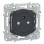 Ovalis - prise de courant 2P+T 16A affleurante - bornes auto - Anthracite - S340052 - Schneider Electric | GENMA