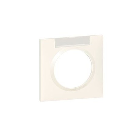 Plaque carree dooxie 1 poste finition blanc avec porte-etiquette - 600942 - Legrand | GENMA