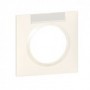 Plaque carree dooxie 1 poste finition blanc avec porte-etiquette - 600942 - Legrand | GENMA