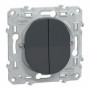 Ovalis - double va et vient - 10AX - Anthracite - S340214 - Schneider Electric | GENMA