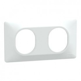 Ovalis - Lot de 180 plaques - 2 postes Horizontal - finition de coloris blanc - S320704P - Schneider Electric | GENMA