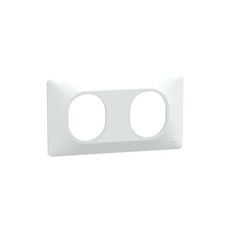 Ovalis - Lot de 180 plaques - 2 postes Horizontal - finition de coloris blanc - S320704P - Schneider Electric | GENMA