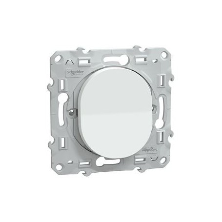 Ovalis - bouton poussoir a fermeture - 10A  Blanc - S320206 - Schneider Electric | GENMA