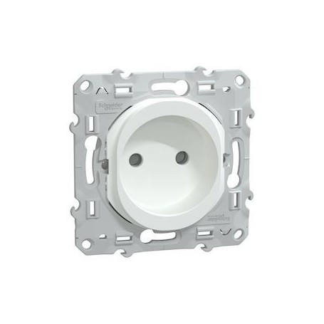 Ovalis - prise de courant a puits 2P 16A - bornes vis - Blanc - S320033 - Schneider Electric | GENMA