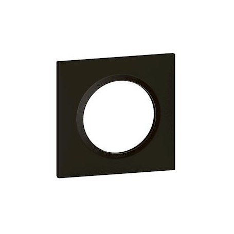 Plaque carree dooxie 1 poste finition noir velours - 600861 - Legrand | GENMA
