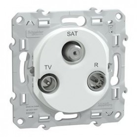 Ovalis - prise TV-R-SAT - Blanc - S320461 - Schneider Electric | GENMA