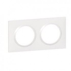 Plaque carree dooxie 2 postes finition Blanc - 600802 - Legrand | GENMA