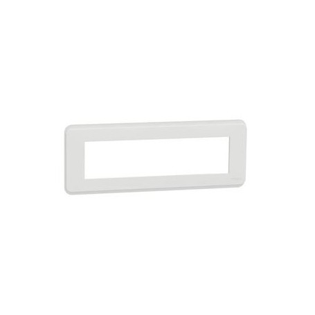 Unica Pro - plaque de finition - Blanc - 8 modules - NU411818 - Schneider Electric | GENMA