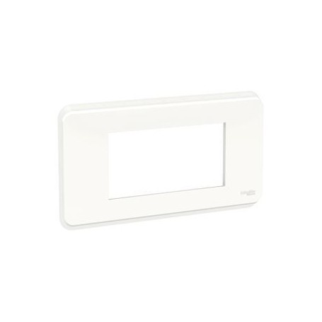 Unica Pro - plaque de finition - Blanc - 4 modules - NU411418 - Schneider Electric | GENMA