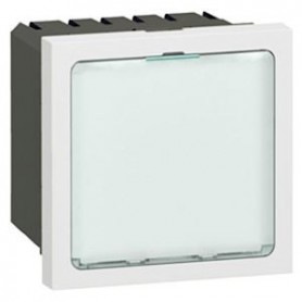 Signaletique lumineuse a LEDs blanches Mosaic - 1 etat - 2 modules - blanc - 078520 - Legrand | GENMA