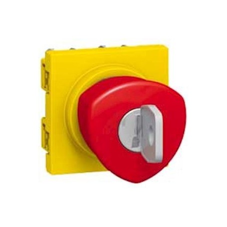Poussoir coup de poing d'arret d'urgence Mosaic - a cle - 2 modules -rouge-jaune - 076601 - Legrand | GENMA
