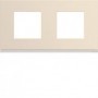 Plaque gallery plastique peint 2 postes horizontale 71mm dune - WXP0312 - Hager | GENMA
