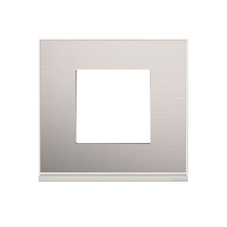 Plaque gallery 1 poste placage aluminium - WXP2002 - Hager | GENMA