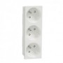 Unica - prise triple 2P+T - FR - 45 - Blanc - meca seul - NU307918 - Schneider Electric | GENMA