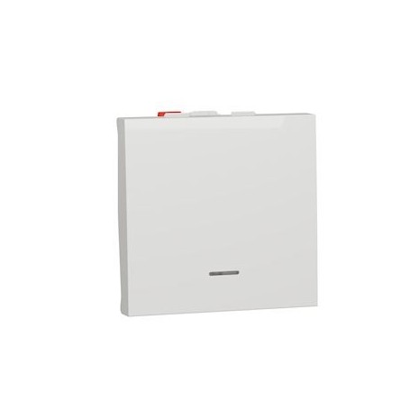 Unica - poussoir lumineux (localisation) - 10A - 2 mod - Blanc - meca seul - NU320618FN - Schneider Electric | GENMA