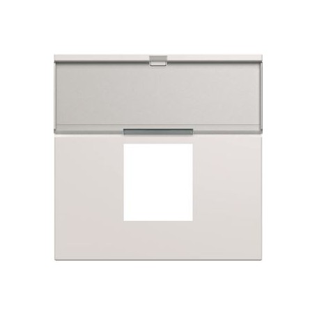 Enjoliveur prise RJ45 gallery avec porte-etiquette 2 modules pure - WXD206B - Hager | GENMA