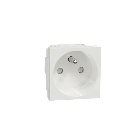 Unica - prise 2P+T - FR - 90 - vis - Blanc - meca seul - NU303918 - Schneider Electric | GENMA