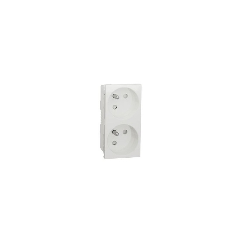 Schneider Electric Unica - Presa Elettrica 2P+T 90° Bianco, Attacco Rapido, Design Modulare - 4