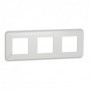Unica Pro - plaque de finition - Blanc - 3 postes - NU400618 - Schneider Electric | GENMA