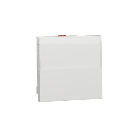 Unica - poussoir NO-NF porte-etiquette - 10 A - 2 mod - Blanc antimi - meca seul - NU324620 - Schneider Electric | GENMA