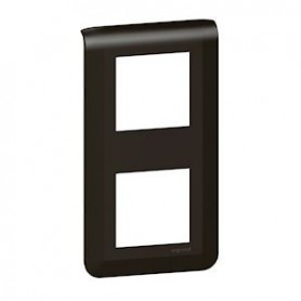 Plaque de finition verticale Mosaic pour 2x2 modules noir mat - 079062L - Legrand | GENMA
