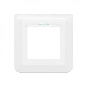 Plaque de finition Mosaic pour 2 modules blanc antimicrobien - 078722L - Legrand | GENMA