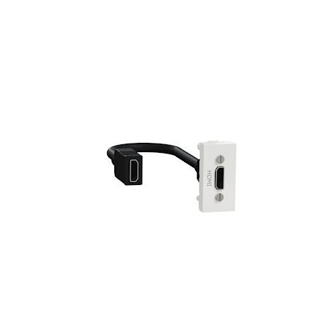 Unica - prise HDMI preconnectorisee - 1 mod - Blanc - meca seul - NU343018 - Schneider Electric | GENMA