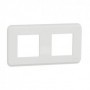 Unica Pro - plaque de finition - Blanc - 2 postes - NU400418 - Schneider Electric | GENMA