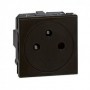 Prise de courant 2P+T Surface Mosaic bornes automatiques 2 modules - noir mat - 079121L - Legrand | GENMA
