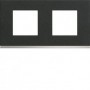 Plaque gallery 2 postes horizontale 71mm matiere dark rock - WXP4412 - Hager | GENMA