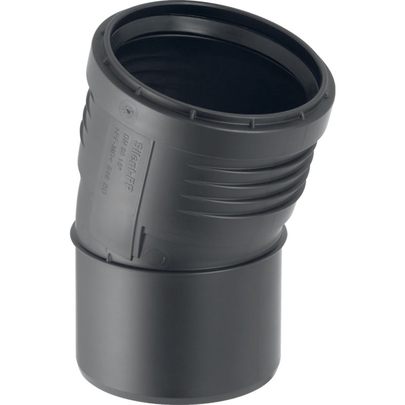 Coude Silent-PP Geberit 87,5° DN 110 Avec Manchon - Pour Évacuation Silencieuse