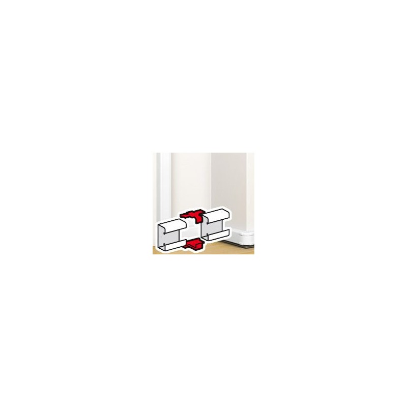 Eclisse de jonction pour goulottes Mosaic 50x80-130-180 - blanc - 0...