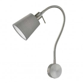 Applique spot luminaire NOTE E14 max.10W IP20 gris - Interrupteur déporté