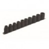 COMPOSITION 10 DOUILLES A CHOCS 1/2'' SUR RACK DE 8 A 18 MM