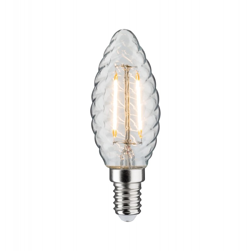 Ampoule Flamme Jaune 230V 25W - Culot E14, Forme Bougie, Calotte Argentée