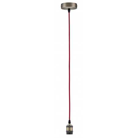 Suspension E27 2m câble baladin rouge brun