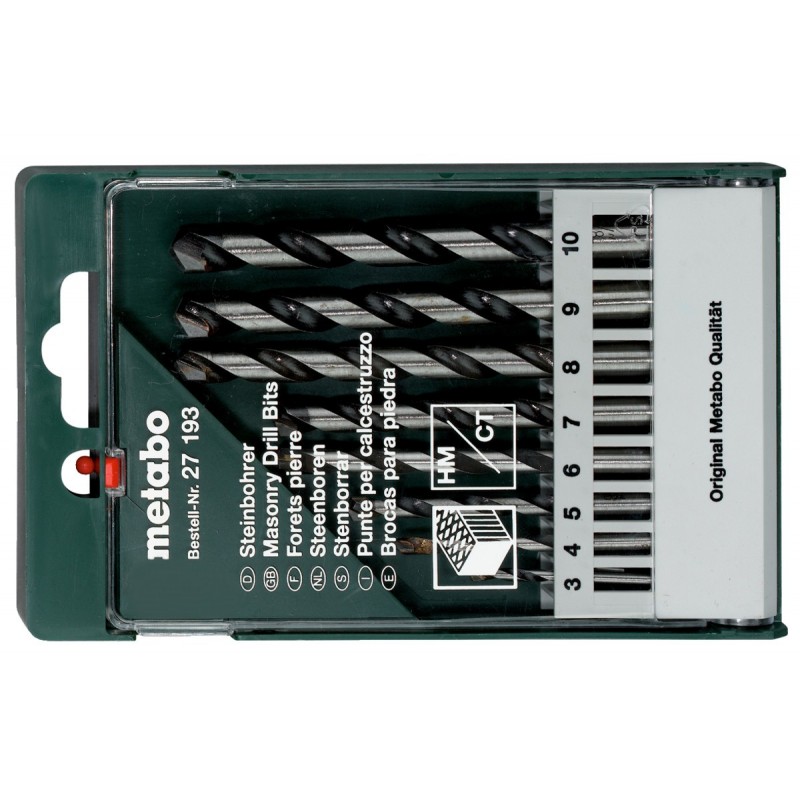 COFFRET DE FORETS À PIERRE, 8 PIÈCES - 627193000 - METABO | GENMA