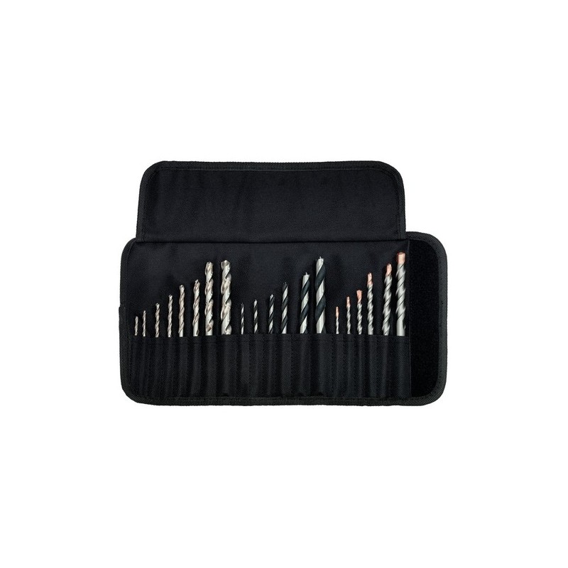 Sacoche à roulettes avec assortiment de forets «SP», 20 pcs - 62672...