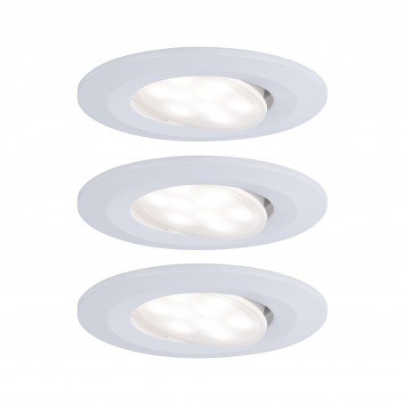Encastré LED Calla rond 3x6W Blanc dépoli orientable