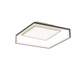 Nala Plafonnier LED 1x 66W coloris /noir mat,Acrylécran blanc