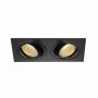 KIT NEW TRIA 2 LED CARRE noir 2x6W 2700K 38° alim&clips ressorts inclus