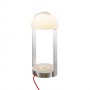 BRENDA LED, lampe à poser, blanc/argent, chargement sans fil, 3000K